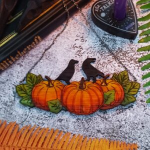 Pumpkin Patch Necklace by Beams and Bobbins Eco-Friendly Gothic Alternative Jewellery and Gifts UK