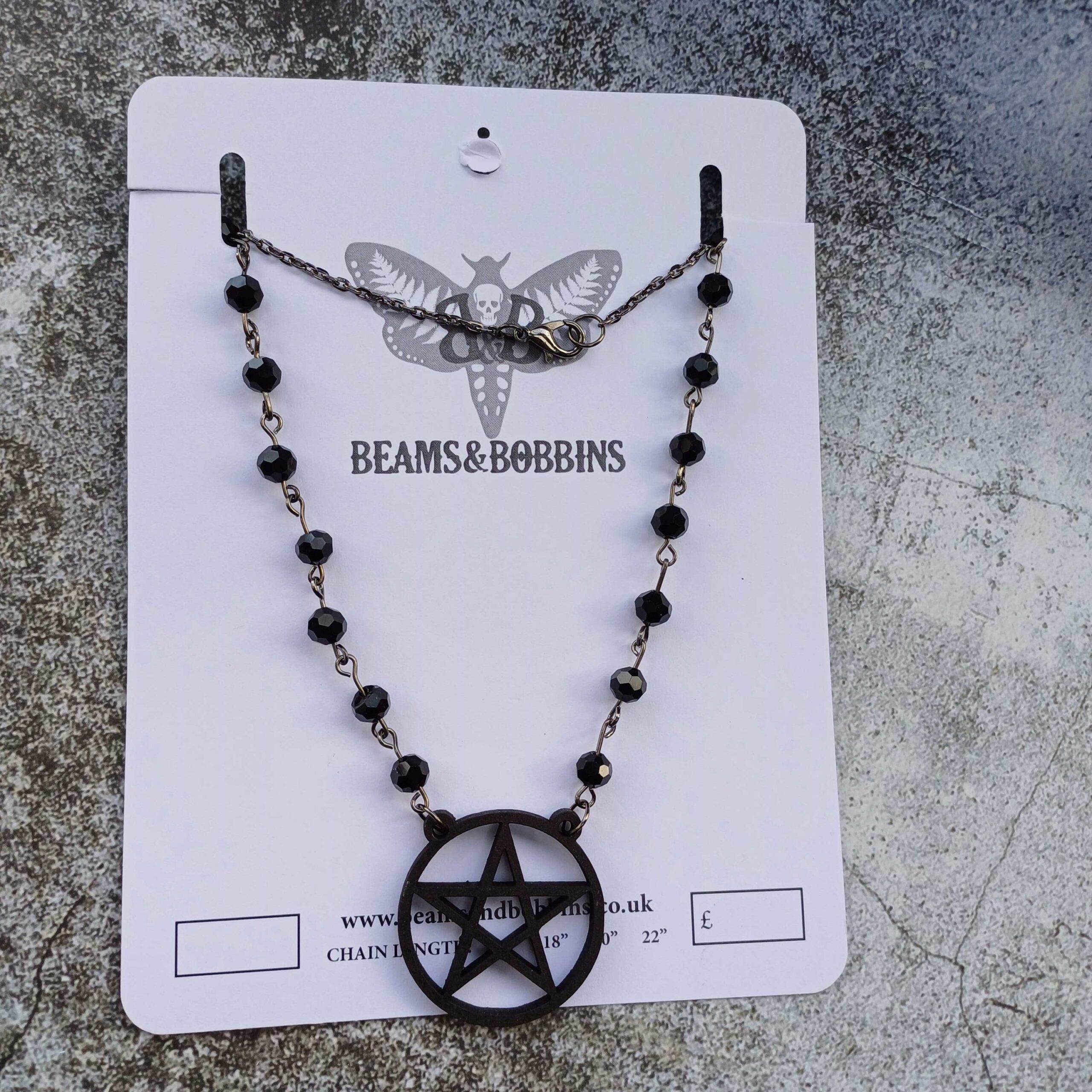 Pentagram and Beads Necklace