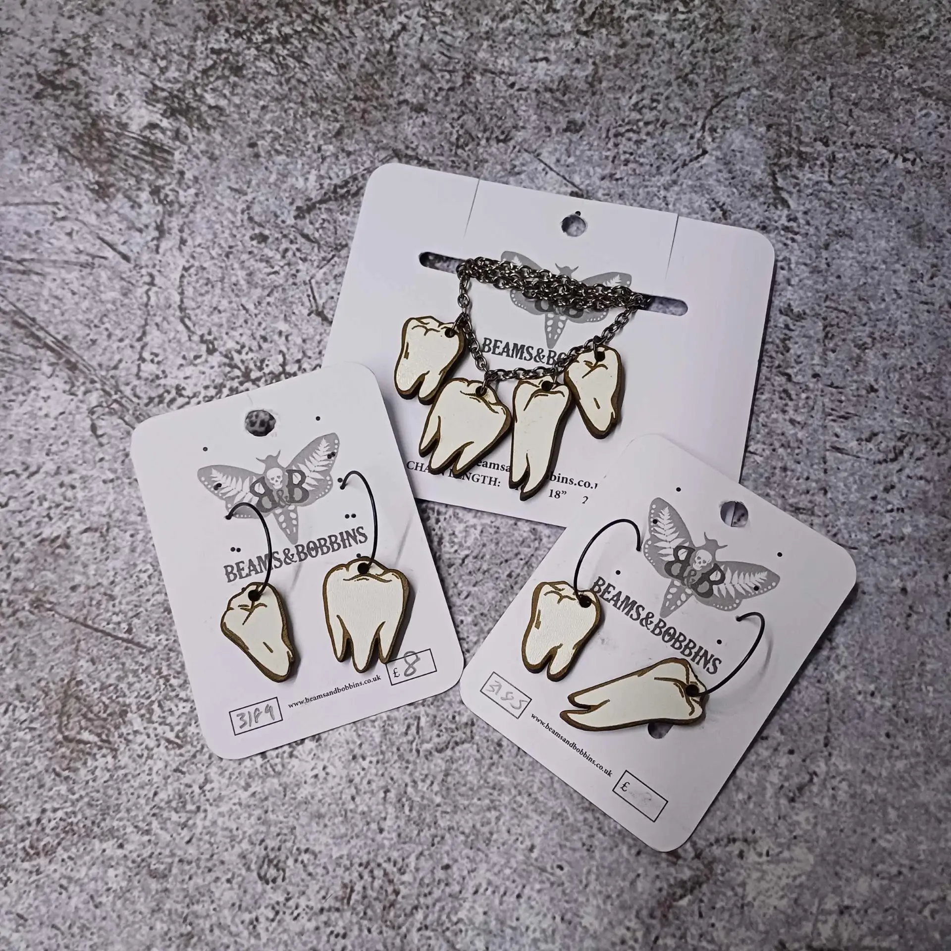 Teeth Necklace/Earrings