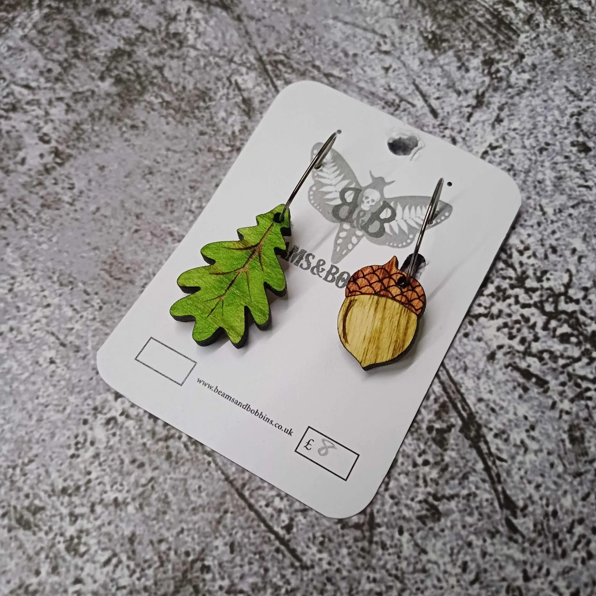 Acorn & Oak Leaf Hoops